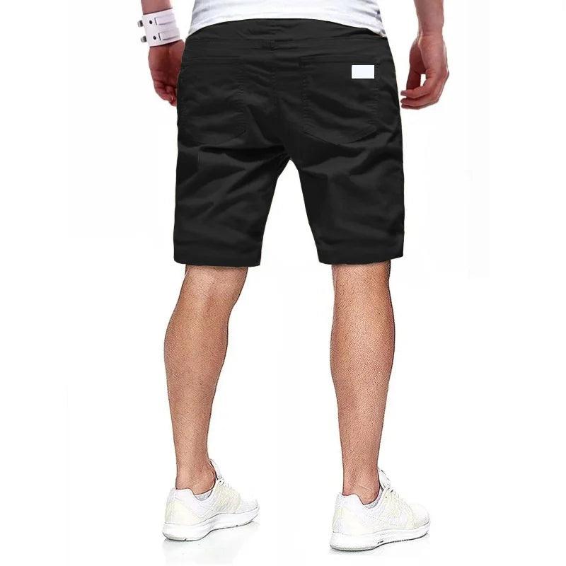 NEW Summer loose straight leg pants men sports Woven shorts Solid color cargo pants men's beach Casual pants Training bottoms