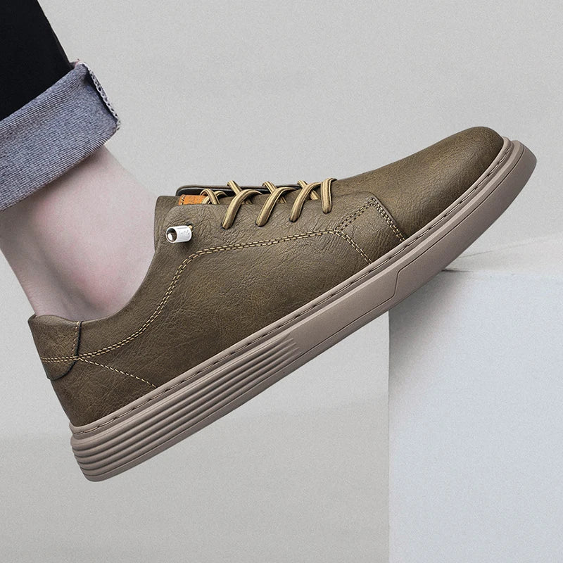 Genuine Leather Italian Casual Shoes Men's Lace Up Oxford Shoes Outdoor Jogging Shoes Office Men's Dress Shoes Large Size 36-45