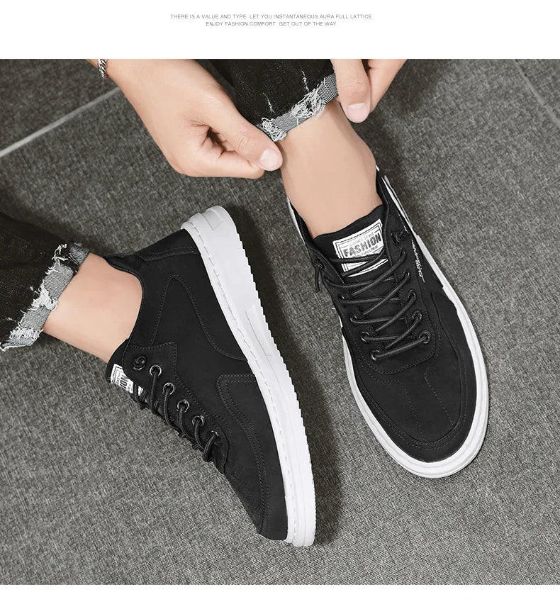 2025 Spring Men's New Canvas Shoes Trendy and Versatile Casual Sports Board Shoes Anti slip and Wear resistant Shoes for Men