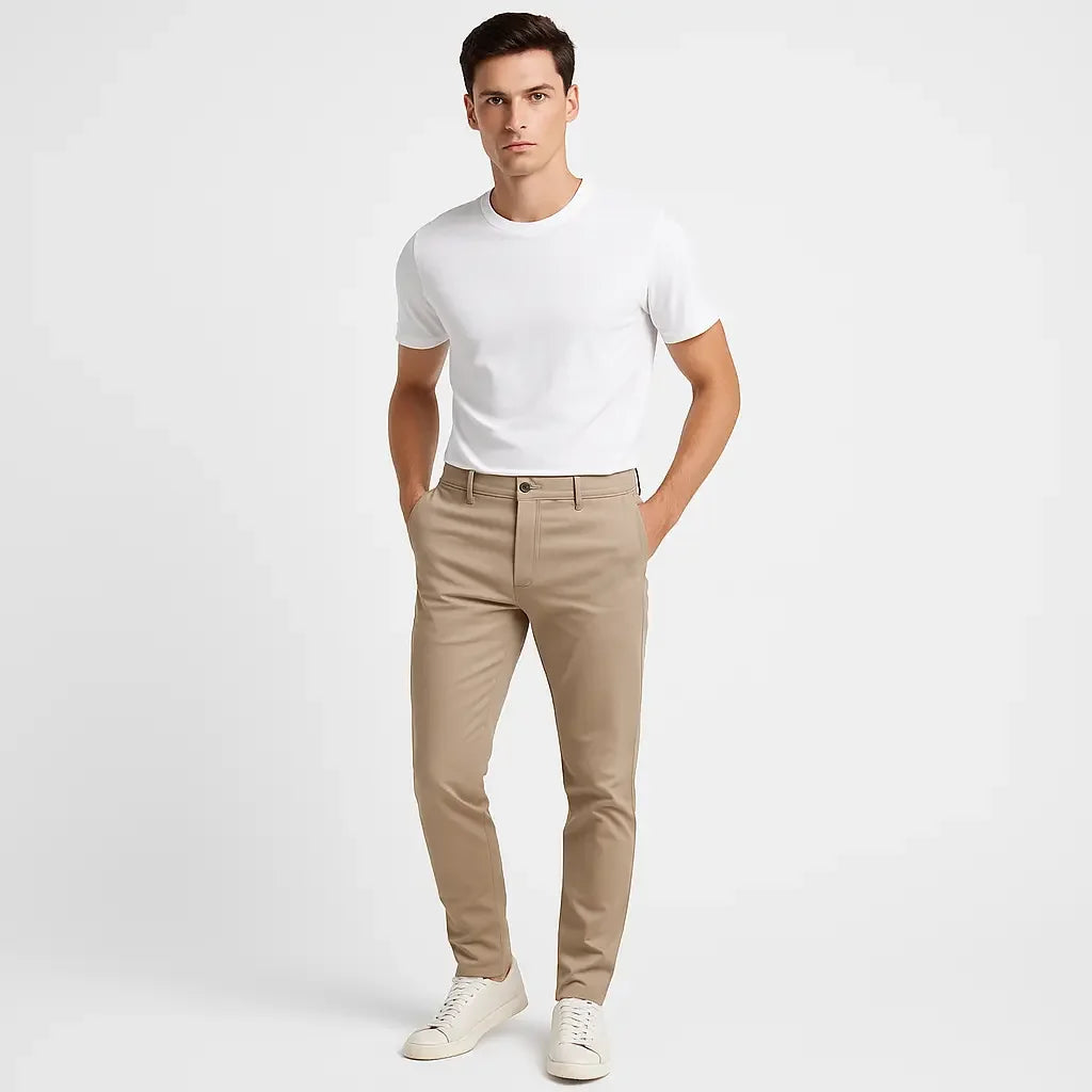 Refined Cotton-Blend Trousers