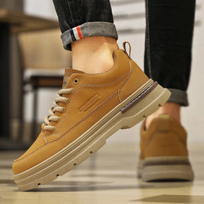 Four Seasons New Men's Casual Sports Shoes  Flat Men's Walking Shoes Outdoor Anti Slip Work Shoes Solid Color Fashion Plus Size