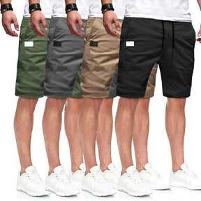 NEW Summer loose straight leg pants men sports Woven shorts Solid color cargo pants men's beach Casual pants Training bottoms