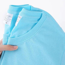 100% Cotton T-shirt Men Women Solid Color O Neck Short-sleeved Tops Summer Korean Loose Half-sleeve T Shirt Unisex M-4XL