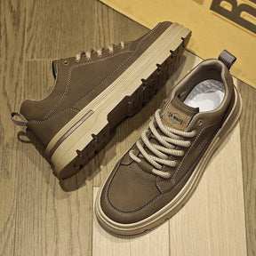 Four Seasons New Men's Casual Sports Shoes  Flat Men's Walking Shoes Outdoor Anti Slip Work Shoes Solid Color Fashion Plus Size