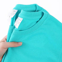 100% Cotton T-shirt Men Women Solid Color O Neck Short-sleeved Tops Summer Korean Loose Half-sleeve T Shirt Unisex M-4XL