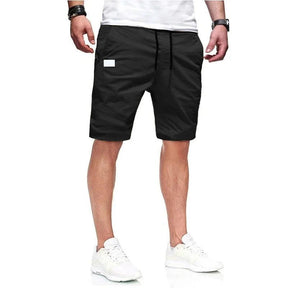 NEW Summer loose straight leg pants men sports Woven shorts Solid color cargo pants men's beach Casual pants Training bottoms