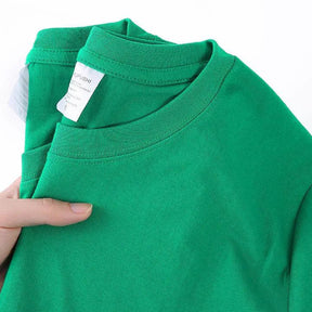 100% Cotton T-shirt Men Women Solid Color O Neck Short-sleeved Tops Summer Korean Loose Half-sleeve T Shirt Unisex M-4XL