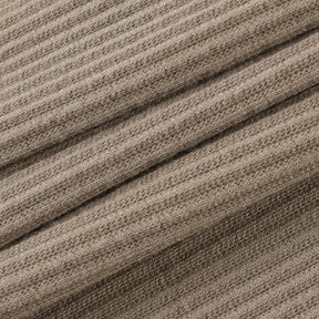 Beige Ribbed Knit Leggings Women High Waist Cotton Fitness Basic Pants Casual Spring New All-Match Female Skinny Leggings