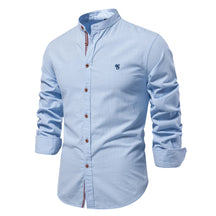 AIOPESON 100% Cotton Social Shirt Men Solid Color Long Sleeve High Quality Brand Shirt for Men Spring Stand Casual Men's Shirts