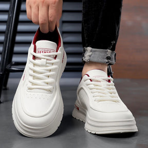 2025 Trendy Versatile Cloth Shoes Men's Spring New Breathable White Shoes Men's Sports and Leisure Board Shoes Trendy Shoes