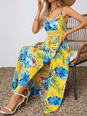 Floral Bohemian Women Dress Summer 2025 Vacation Beach Sundress Fashion Korean Female Clothing Slim Elegant Sexy Long Skirt M XL