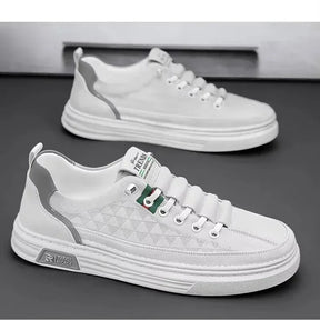 /2025/ White Leather Casual ShoesUpgrade your style with Men's Vulcanize Shoes*