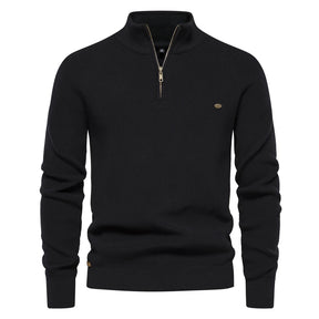 2023 New Autumn Cotton Zipper Cardigans for Men Fashion Casual Social Men Sweaters High Collar Warm Winter Knitted Sweater Men