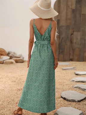 Summer Women Backless Floral Printed Dress,Long Dresses,Woman Clothing,Dress Women,Women's Beach Dresses,Sexy Costume Women