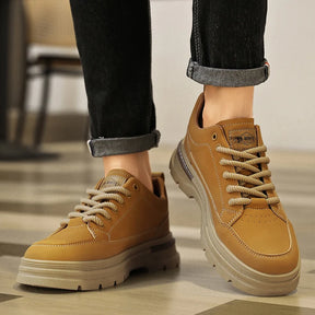 Four Seasons New Men's Casual Sports Shoes  Flat Men's Walking Shoes Outdoor Anti Slip Work Shoes Solid Color Fashion Plus Size