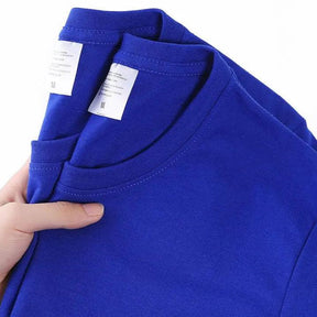 100% Cotton T-shirt Men Women Solid Color O Neck Short-sleeved Tops Summer Korean Loose Half-sleeve T Shirt Unisex M-4XL