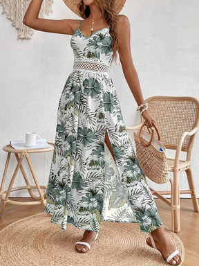Floral Bohemian Women Dress Summer 2025 Vacation Beach Sundress Fashion Korean Female Clothing Slim Elegant Sexy Long Skirt M XL
