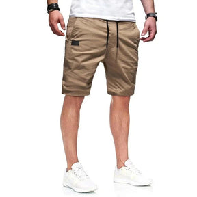 NEW Summer loose straight leg pants men sports Woven shorts Solid color cargo pants men's beach Casual pants Training bottoms