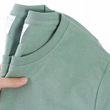 100% Cotton T-shirt Men Women Solid Color O Neck Short-sleeved Tops Summer Korean Loose Half-sleeve T Shirt Unisex M-4XL