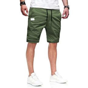 NEW Summer loose straight leg pants men sports Woven shorts Solid color cargo pants men's beach Casual pants Training bottoms